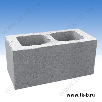 Двух пустотный бетонный блок серый СКЦ- ROSSER блок газосиликатный стеновой
