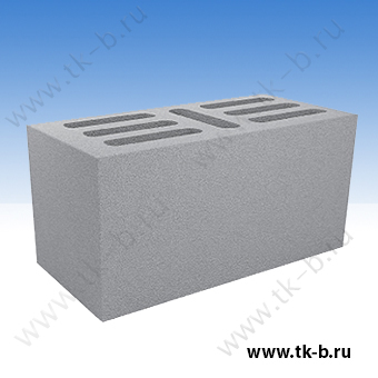 $Семищелевой бетонный блок серый СКЦ- ROSSER 